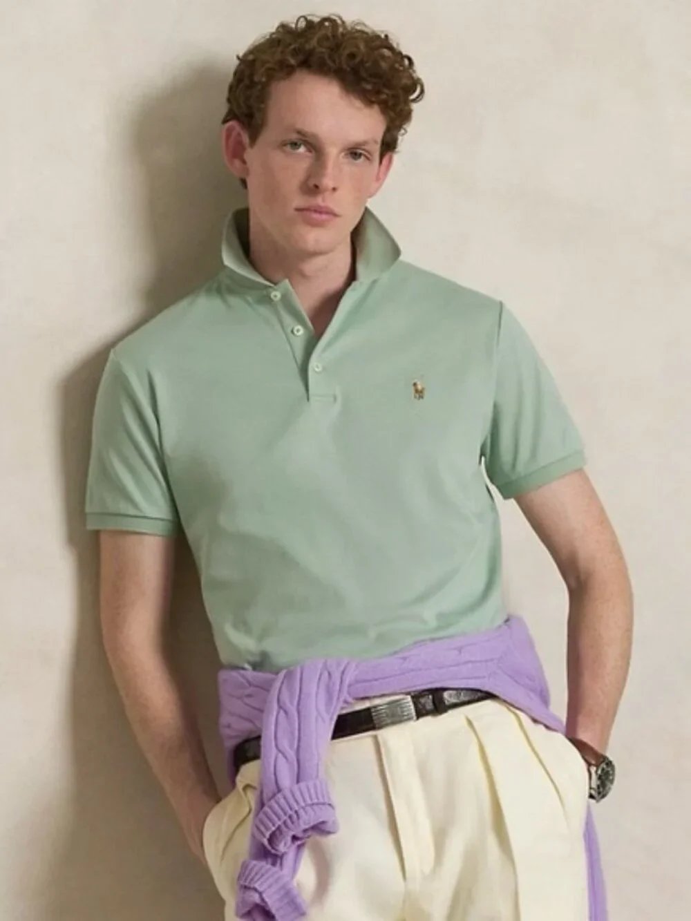 POLO RALPH LAUREN Custom Slim Fit Soft Cotton Short Sleeve Polo Shirt Small NWT